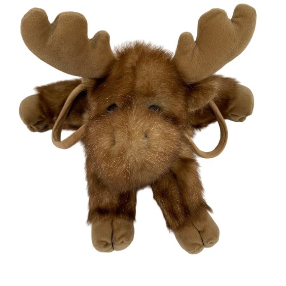 Bearington Moose Tracks Fur Purse Realistic Handbag Plush Toy Teddy Animal - Picture 10 of 12
